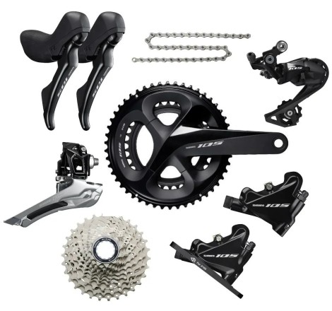 Groupset Shimano 105 disc 11s. R7020