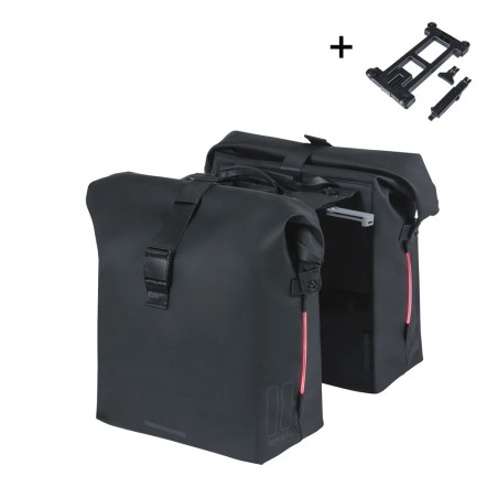 sacoche vélo double Basil Soho led